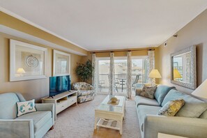 TV, DVD player - Coastal-Themed Beach Condo w/Great Beach Views, Private Balcony, Shared Pool (Ocean City)