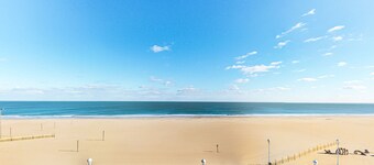 Remodeled, updated oceanfront condo with balcony, central AC & beach access