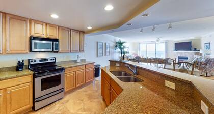 Incredible Beachfront Condo w/Private Balcony, Fireplace, A/C, & Shared Pool