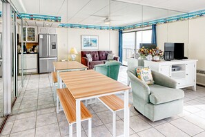 TV, DVD player - Direct Ocean Front condo with pool, ocean view & W/D (Ocean City)