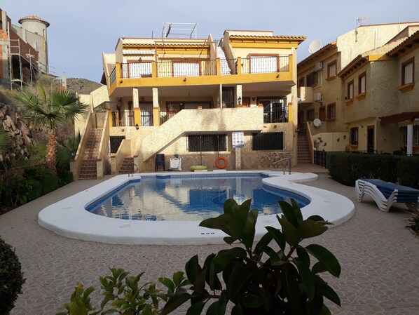 Outdoor pool - Condominium apartment with terrace 80 m from the seafront (El Calón)