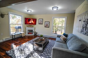 TV connectée, cheminée