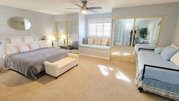 1 bedroom, desk, soundproofing, iron/ironing board