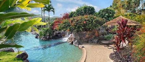 Outdoor pool, a heated pool