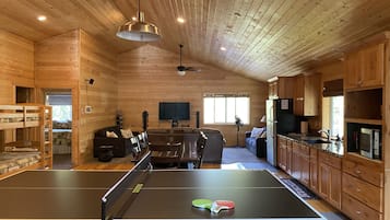 Smart TV, video games, DVD player, ping pong
