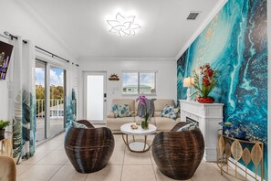 TV connectée, cheminée