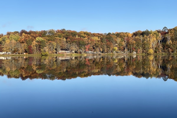 View taken from dock of the private bay