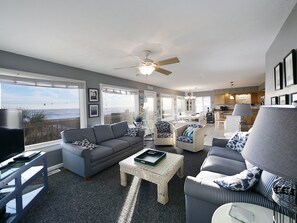 TV, DVD player - Mystic Mermaid - Oceanfront home, 5 Bedrooms / 4.5 Bathrooms (Holden Beach)