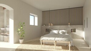 5 slaapkamers, een bureau, een strijkplank/strijkijzer, reisbedje