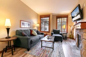 智能电视、壁炉、DVD 播放器、办公室