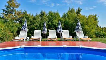 Family House, Multiple Bedrooms, Mountainside (Jungle House With Pool and Hot Tub) | Pool | Seasonal outdoor pool