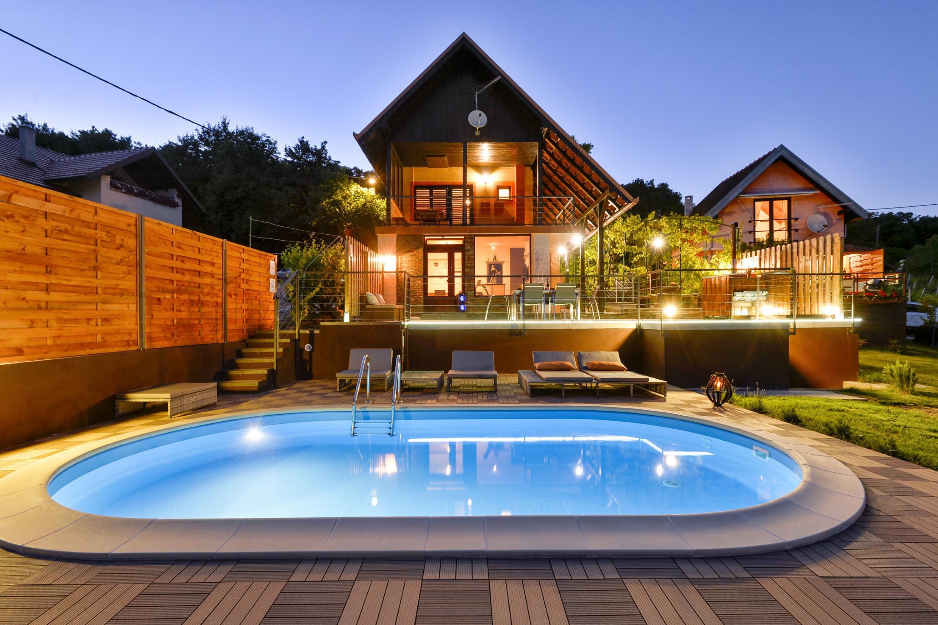 Family House, Multiple Bedrooms, Mountainside (Twin Oasis Retreat with Pool & Spa) | Pool | Seasonal outdoor pool