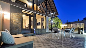 Family House, 2 Bedrooms, Balcony, Mountainside (Twin Oasis Retreat with Pool & Spa) | Outdoor dining - Twin Oasis Retreat With Pool & Spa (Sveti Ivan Zelina)