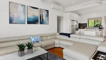 Televisión, chimenea y libros