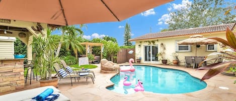 A heated pool