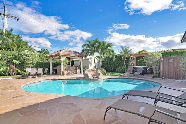 A heated pool