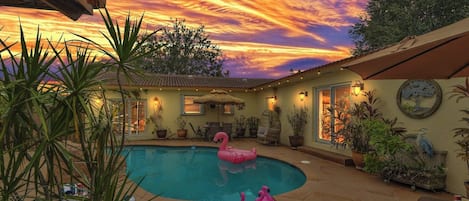 A heated pool