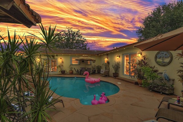 A heated pool