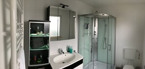 Een douche, een haardroger