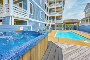 Piscine extérieure, piscine chauffée