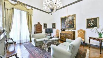 TV, foosball, books, offices