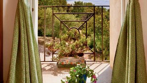A balcony with a view of a mountainous landscape and the sea. - VILLA MARATEA - Six Bedroom Villa, Sleeps 12 (Maratea)