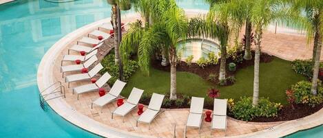 Outdoor pool, a heated pool