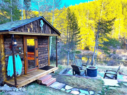 Mountain lodge w/creekside sauna and patio w/ fire pit - Casinos nearby!
