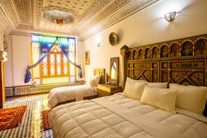 Royal Suite, Multiple Beds | Premium bedding, in-room safe, individually decorated - Riad Sayeda Al Hora (Fes)