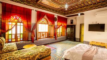 Senior Suite, Multiple Beds | 1 bedroom, premium bedding, in-room safe, individually decorated