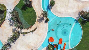 Indoor pool, outdoor pool, open 9:00 AM to 6:30 PM, cabanas (surcharge)