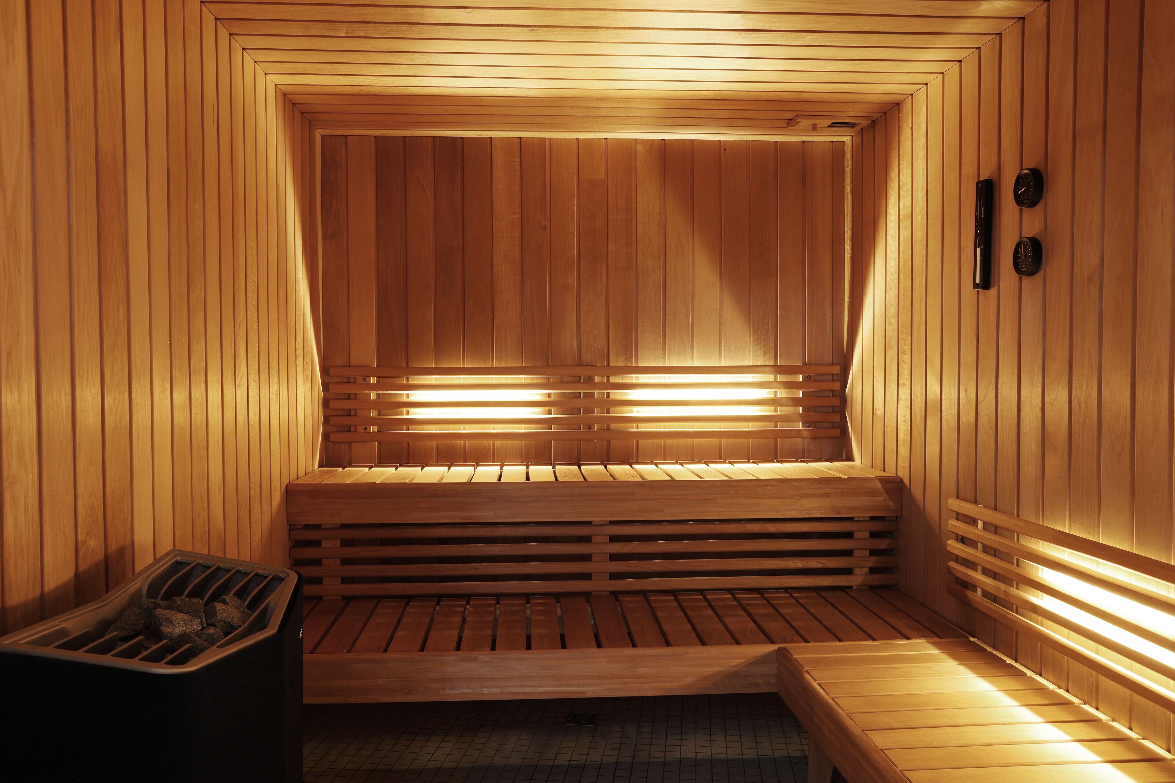 sauna, steam room