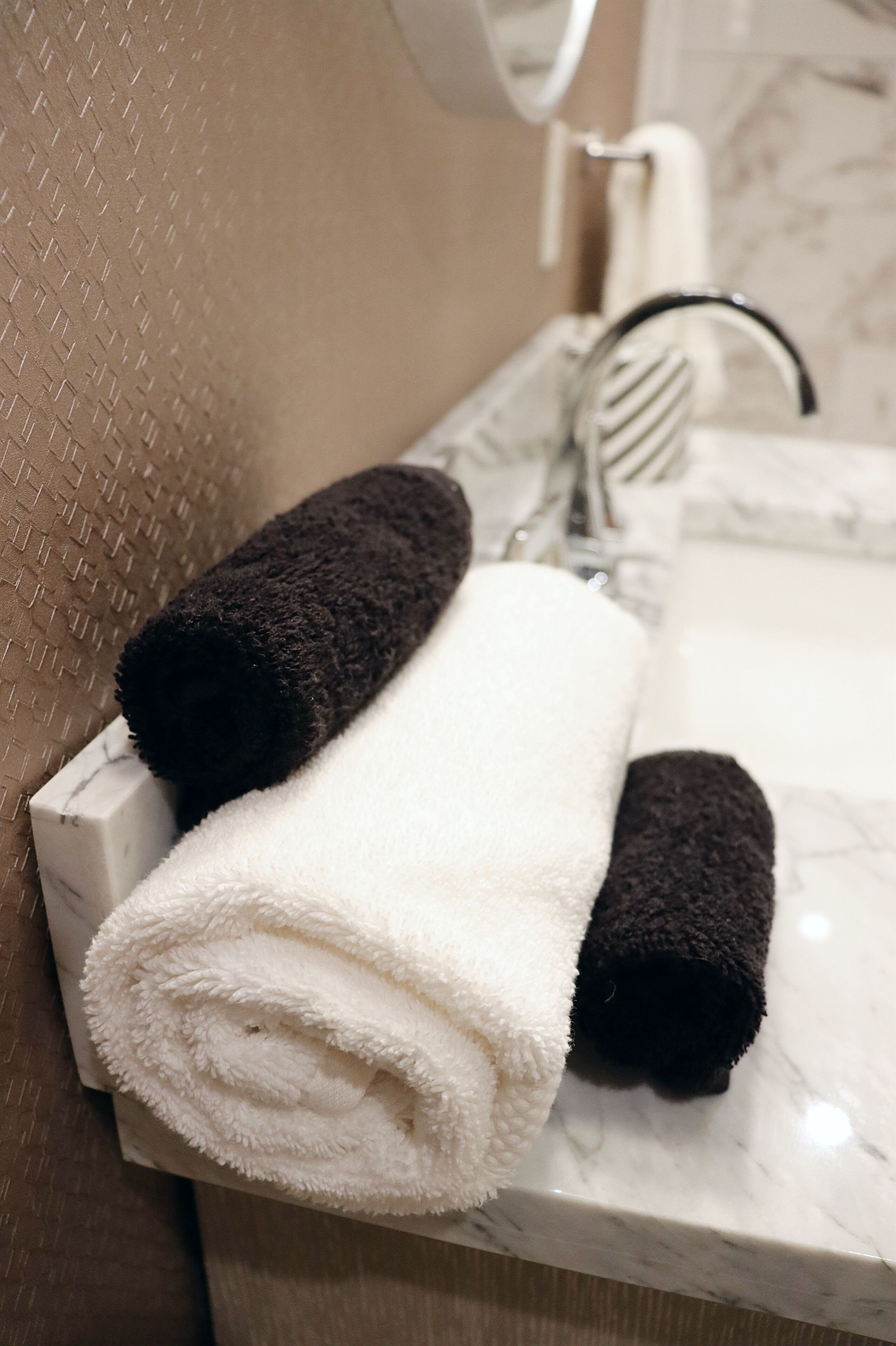 king - the alexander suite | bathroom | shower, hair dryer, towels, soap