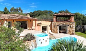 A heated pool