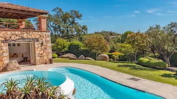 Een verwarmd zwembad