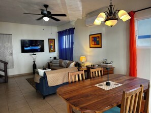 Smart TV, video games, DVD player, books