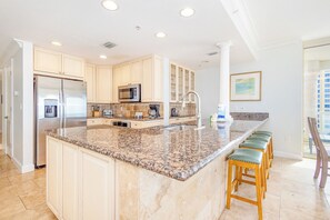 Microwave, dishwasher, coffee/tea maker, toaster - Beach Club Towers 4B Gulf Front w/Beach Chairs! (Pensacola Beach)