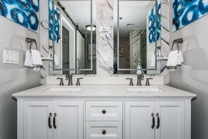 Hair dryer, towels