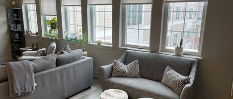 Una Smart TV, videojuegos, una pantalla de ordenador, una impresora