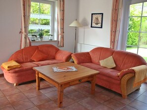 TV, DVD player, stereo