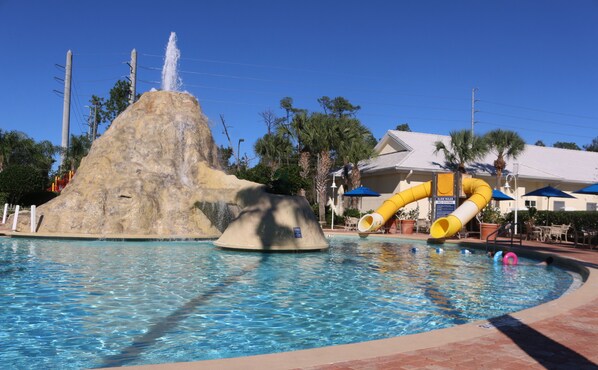 A heated pool