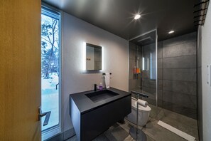 Chalet Luxury | Bagno | Doccia, doccia idromassaggio, set di cortesia gratuito, asciugacapelli