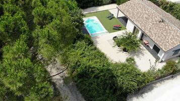 Piscine extérieure, piscine chauffée