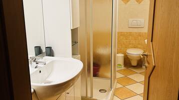 Regadera, secadora de cabello, toallas