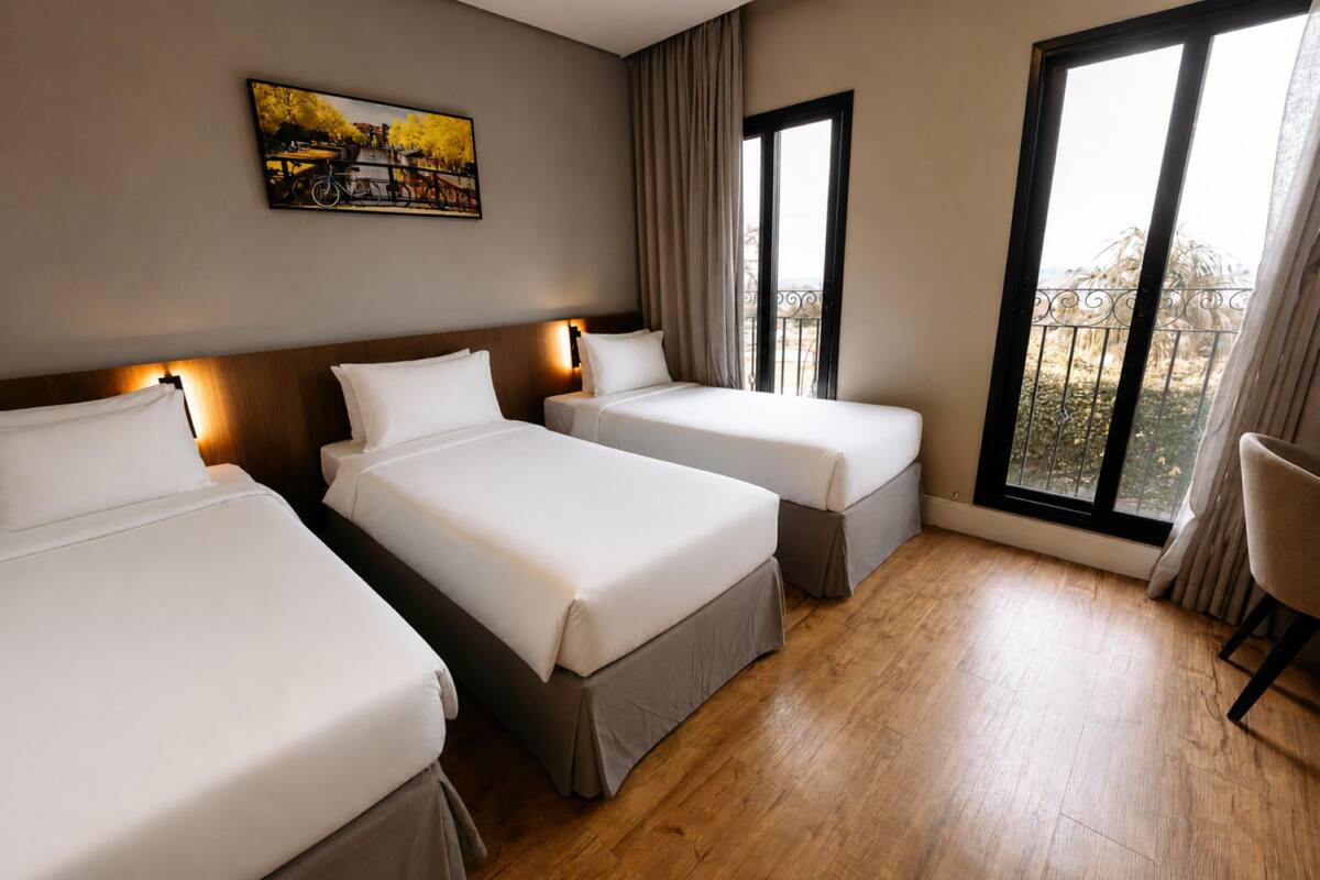Superior Room, 3 Single Beds | In-room safe, desk, free WiFi, bed sheets