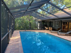 Outdoor pool, a heated pool