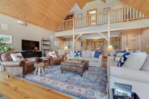 TV, fireplace, video games, DVD player