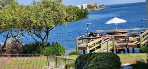 Outdoor dining - Enjoy gorgeous water views and incredible sunrises from this waterfront condo (Tierra Verde)