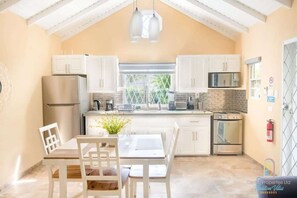 Fridge, microwave, oven, stovetop - Near Dover Beach Apt with Private Patio & Parking (Oistins)