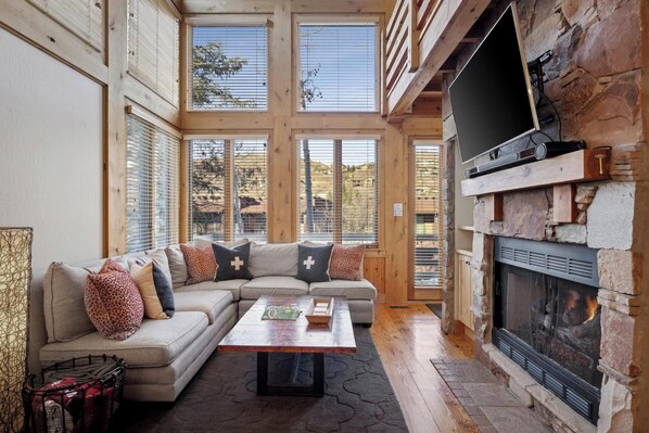 Fernseher, Kamin, Arbeitsbereiche